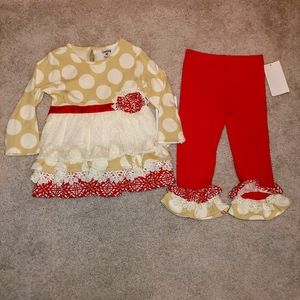 NWT Baby Girl 2 piece outfit size 24 months